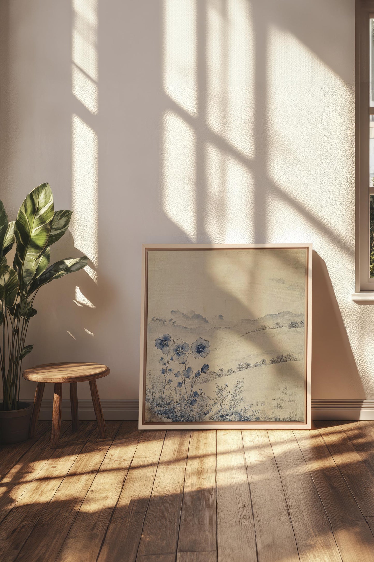 BLUMENHÜGEL, Mischtechnik auf gespannter Leinwand