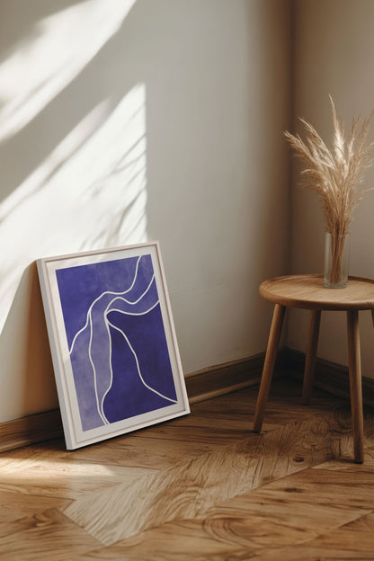 REFLET INDIGO, Werk auf gespannter Leinwand