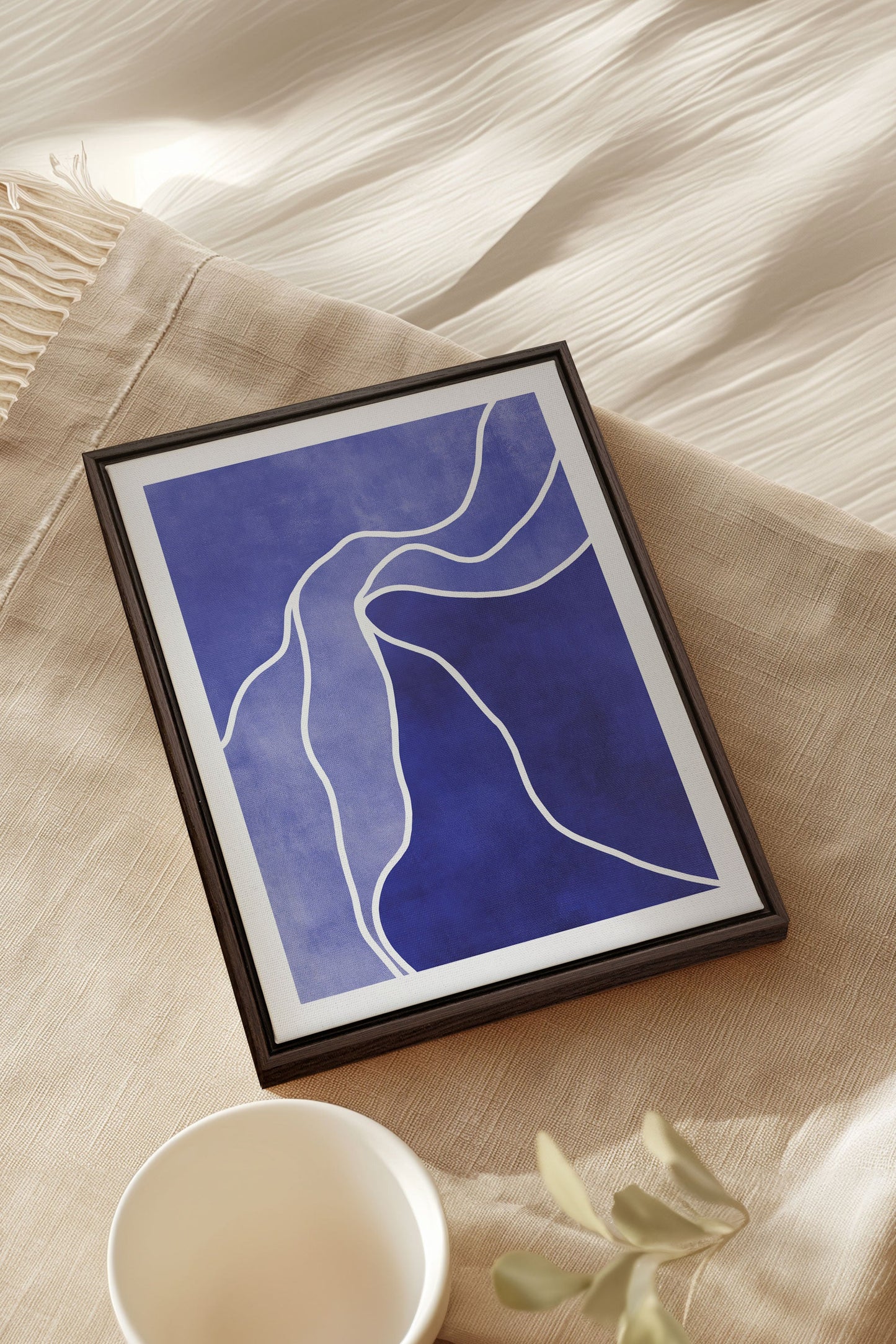 REFLET INDIGO, Werk auf gespannter Leinwand