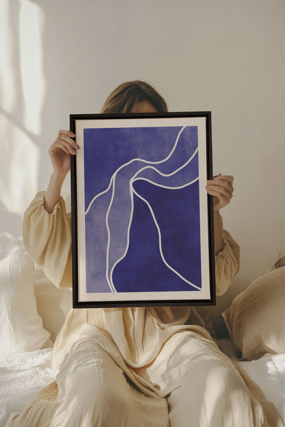 REFLET INDIGO, Werk auf gespannter Leinwand