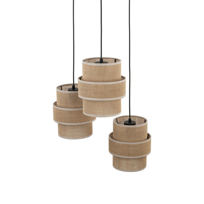 CALISTO JUTE Natural Pendant Lamp 3 - AURABAGS SHOP
