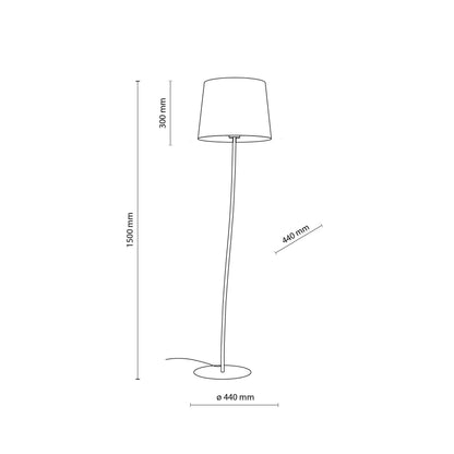 NICOLA Orange Mid-Century Modern Floor Lamp for Living Room, Bedroom & Office – Retro Minimalist Lighting - AURABAGS SHOP