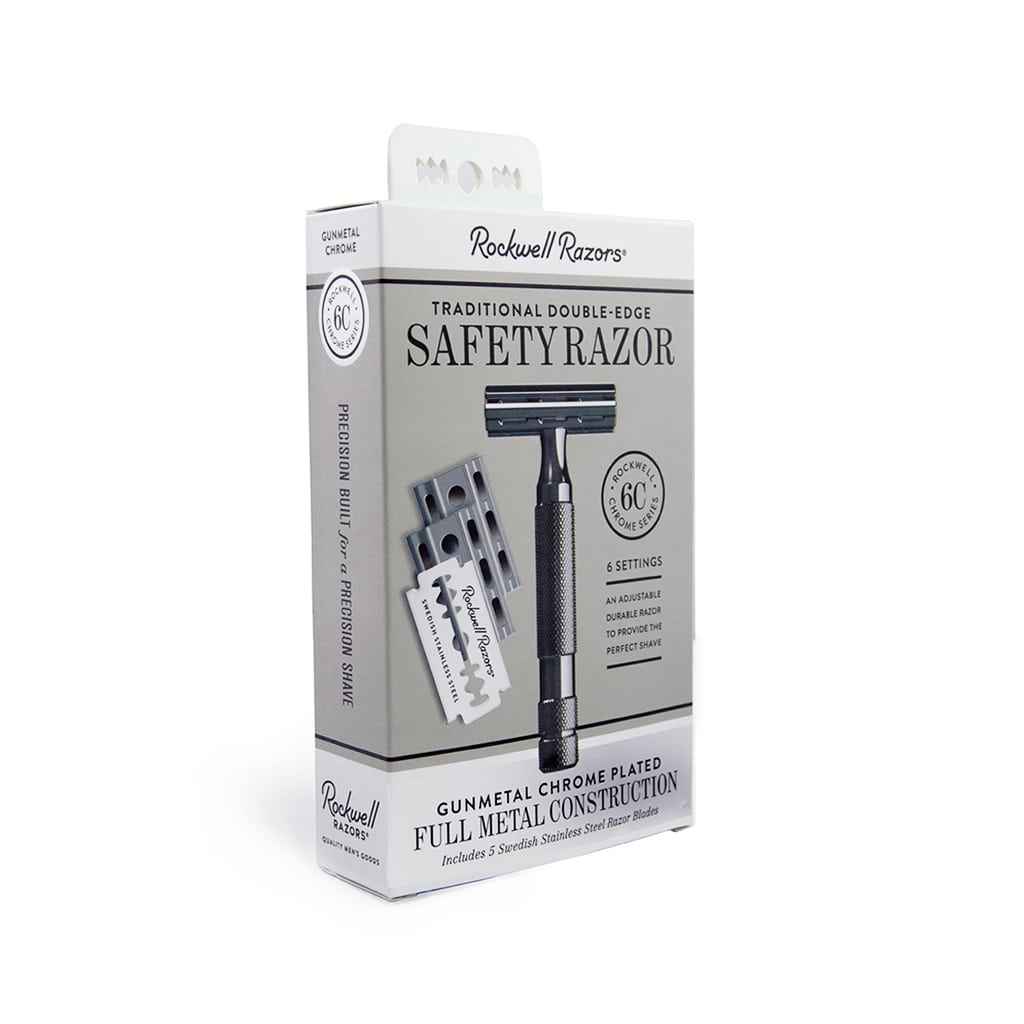 Rockwell 6C Adjustable Safety Razor - Gunmetal Chrome (Beginner Friendly)