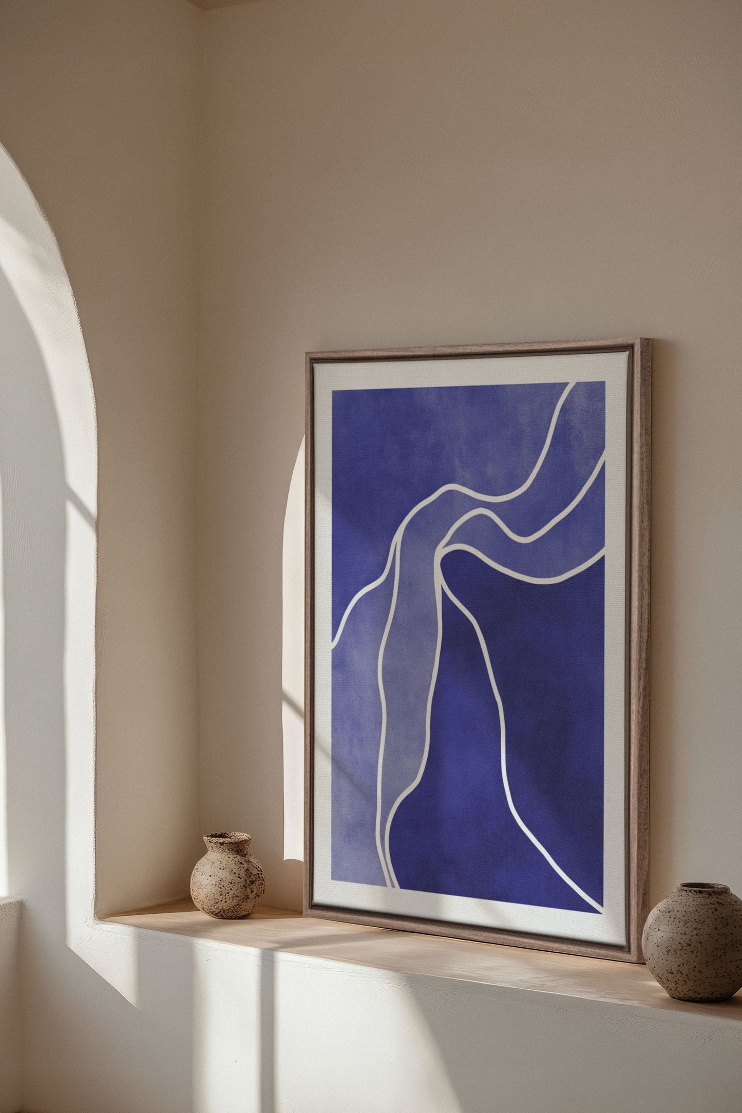 REFLET INDIGO, Werk auf gespannter Leinwand