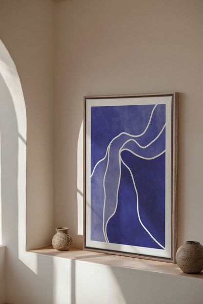 REFLET INDIGO, Werk auf gespannter Leinwand