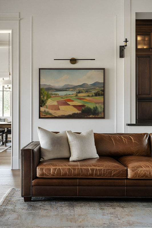 RUSTIKALE PALETTE, Werk auf gespannter Leinwand