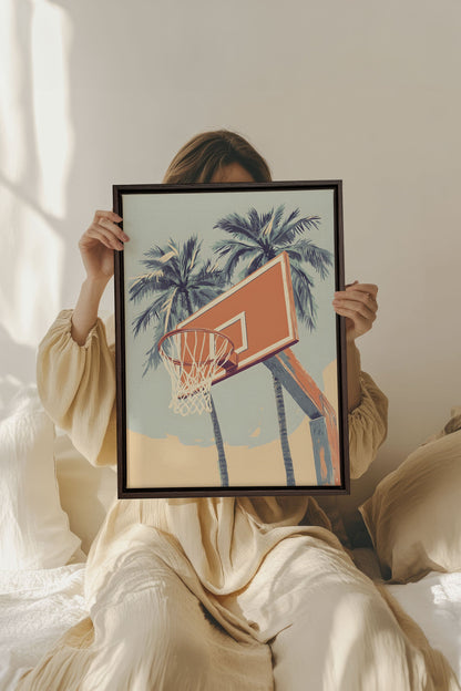 SUMMER HOOPS, stretched canvas artwork