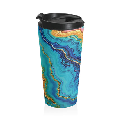 Geode Swirl Stainless Steel Travel Mug - AURABAGS SHOP
