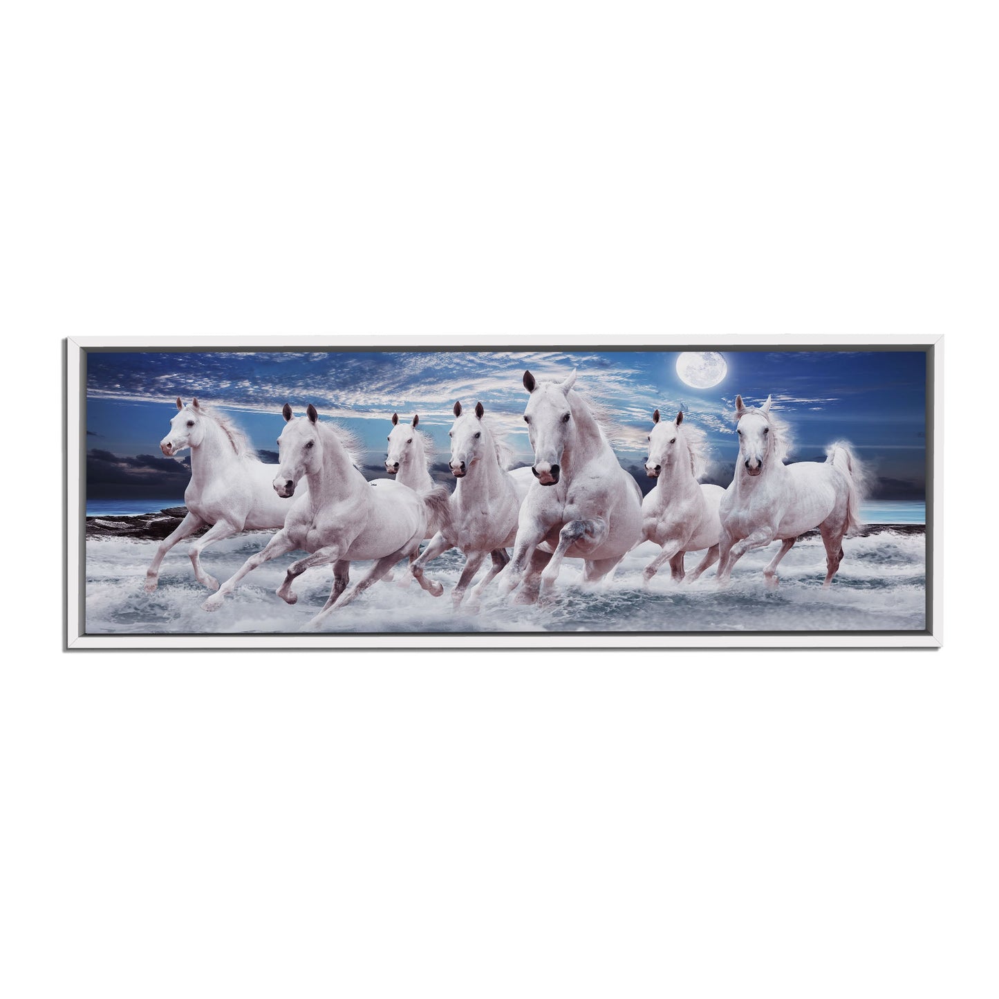 Die 7 Glückspferde – Leinwandbild mit Tiermotiv – Wandkunst
