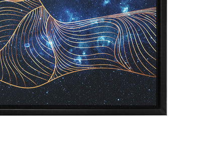 Leinwandbild – Abstrakte Erdkomposition – Goldlack – Wandkunst