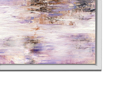Leinwandbild-Dame mit Regenschirm in Rosa