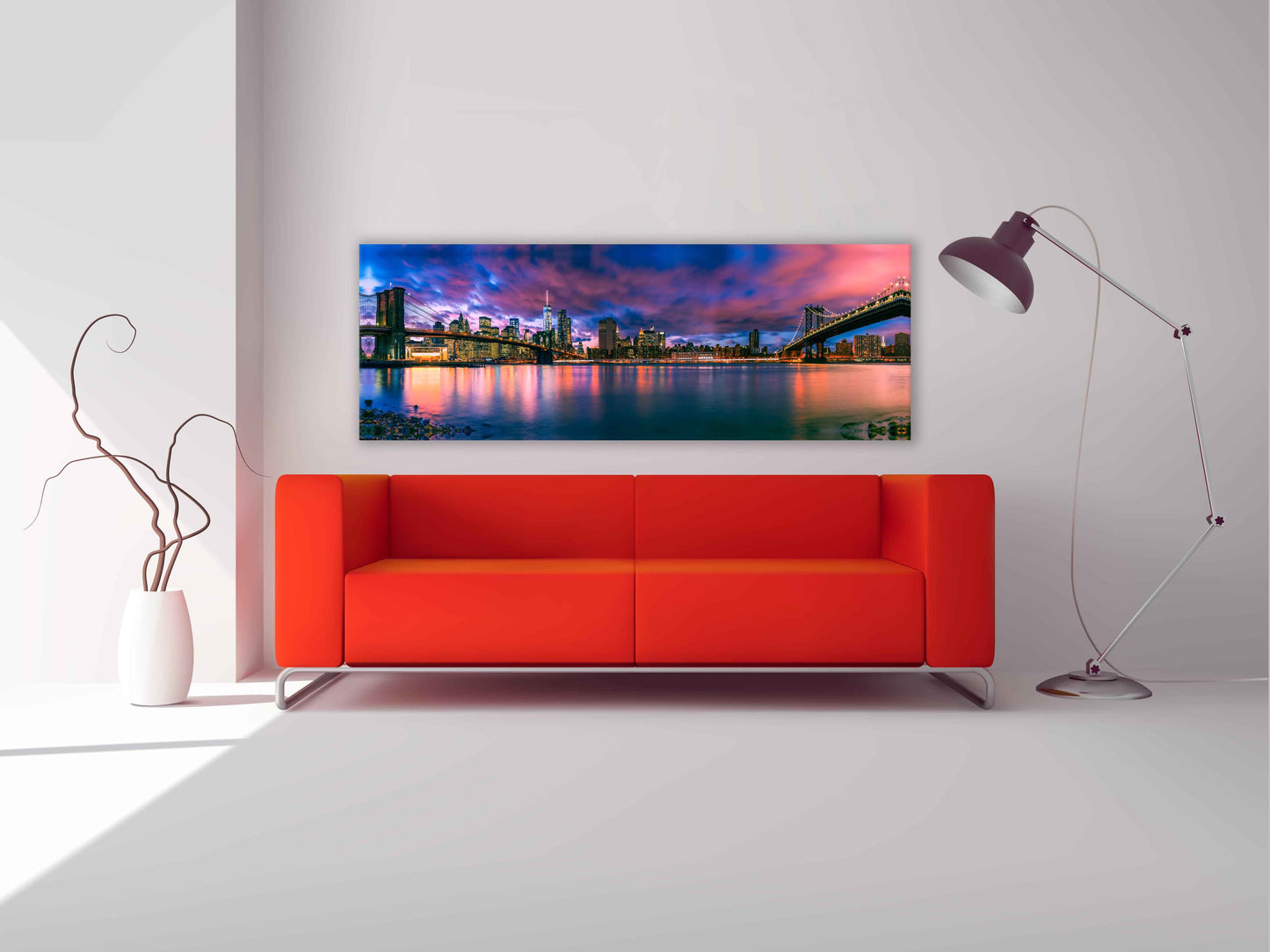 Wandbild Der East River und die Brooklyn Bridge – NY