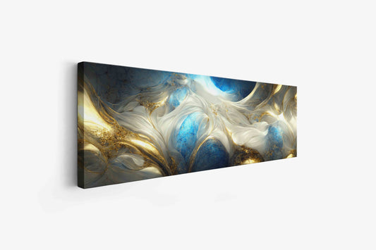 Blau und Gold Abstrakt 183 cm x 61 cm