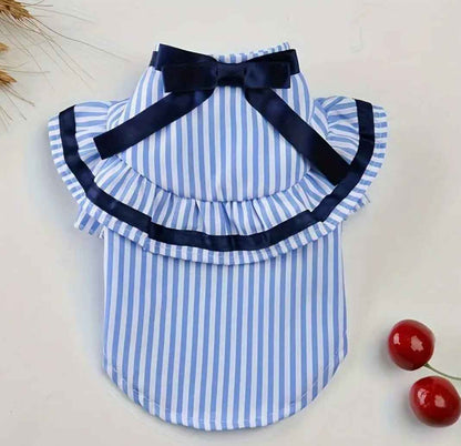 Naomi Dog Blouse | Stripe Detail Dog Top