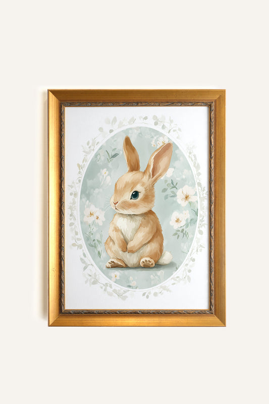GOLDENES KANINCHEN, VINTAGE GOLDRAHMEN