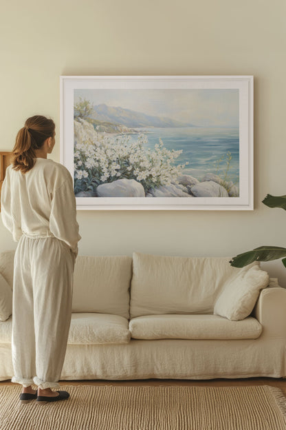 AZURE HORIZON, Werk auf gespannter Leinwand