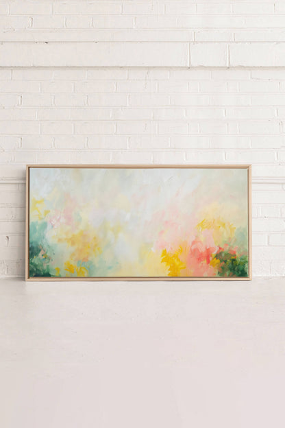 DYNAMISCHES BLÜHEN, Kunstwerk auf gespannter Leinwand