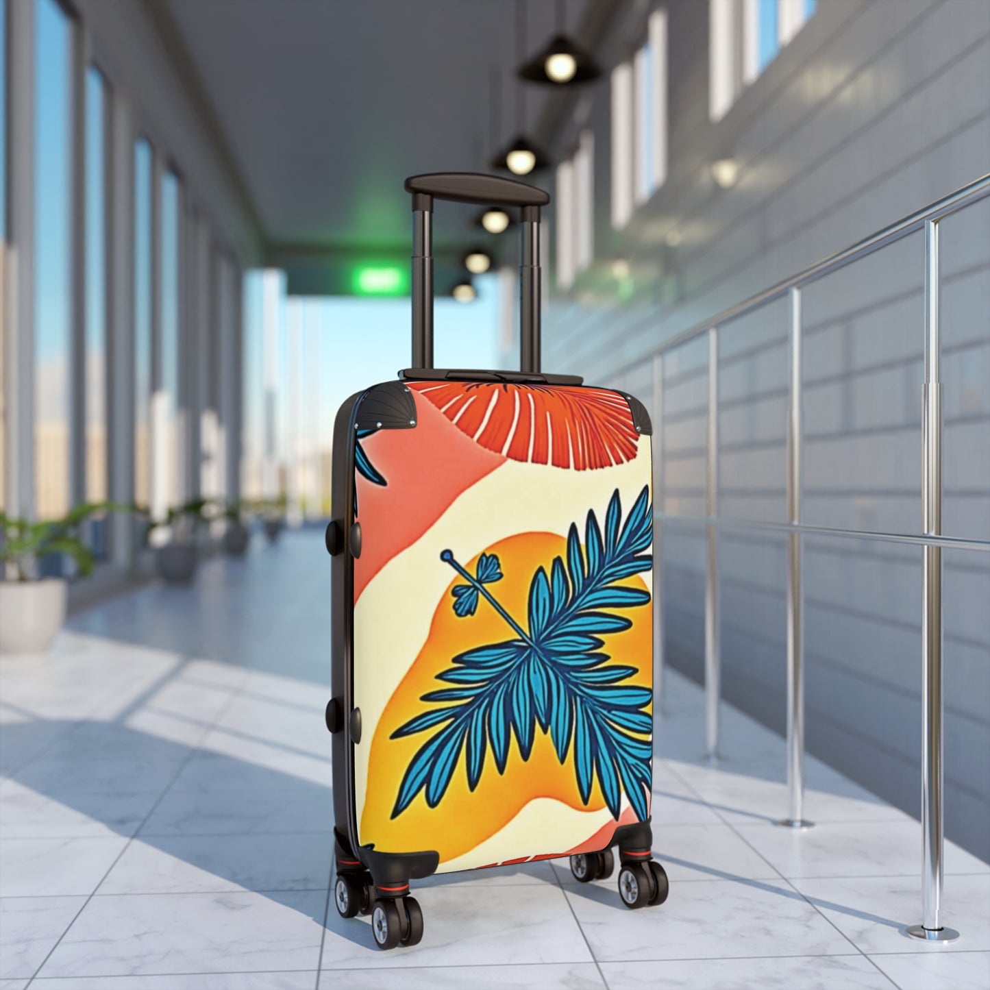 Tropical Palm Carry-On Suitcase – Colorful Beach Sunset Luggage
