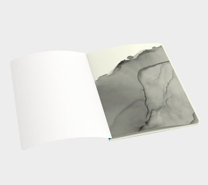 Large | Notebook | Blue Ink Wave