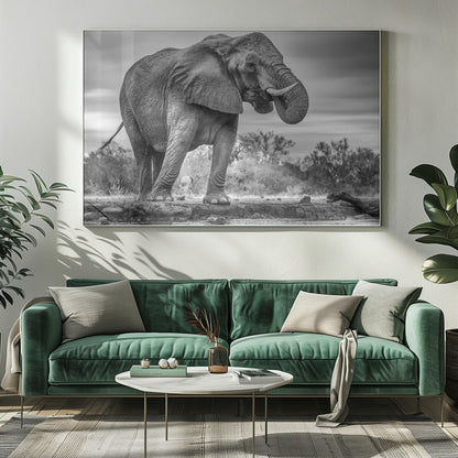 Wandbild Stehend Stolz. Elefant