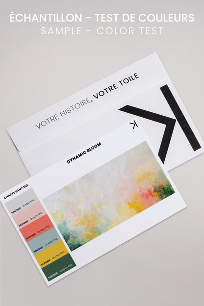 DYNAMISCHES BLÜHEN, Kunstwerk auf gespannter Leinwand