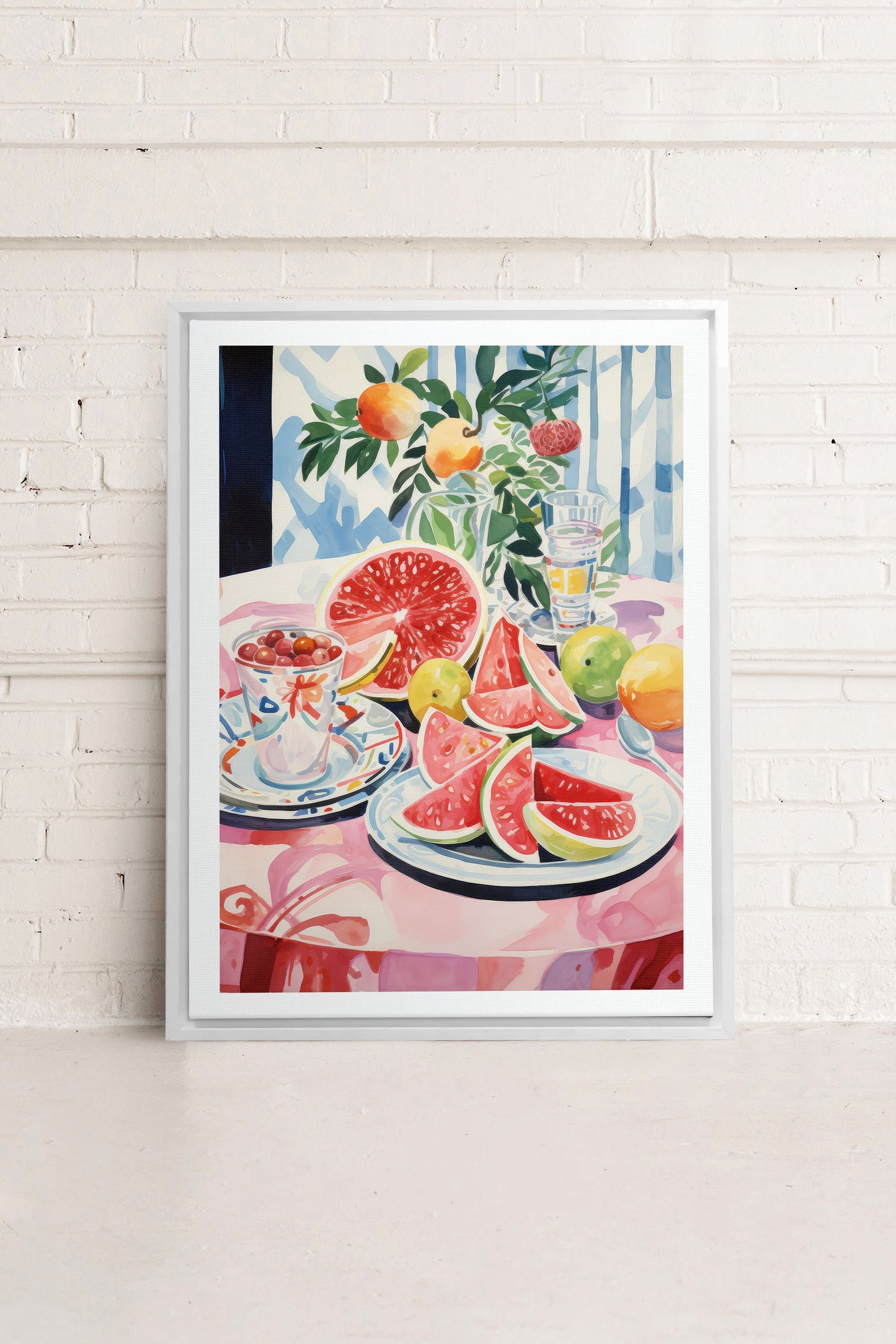 MELON OASIS HARVEST, Mischtechnik auf gespannter Leinwand