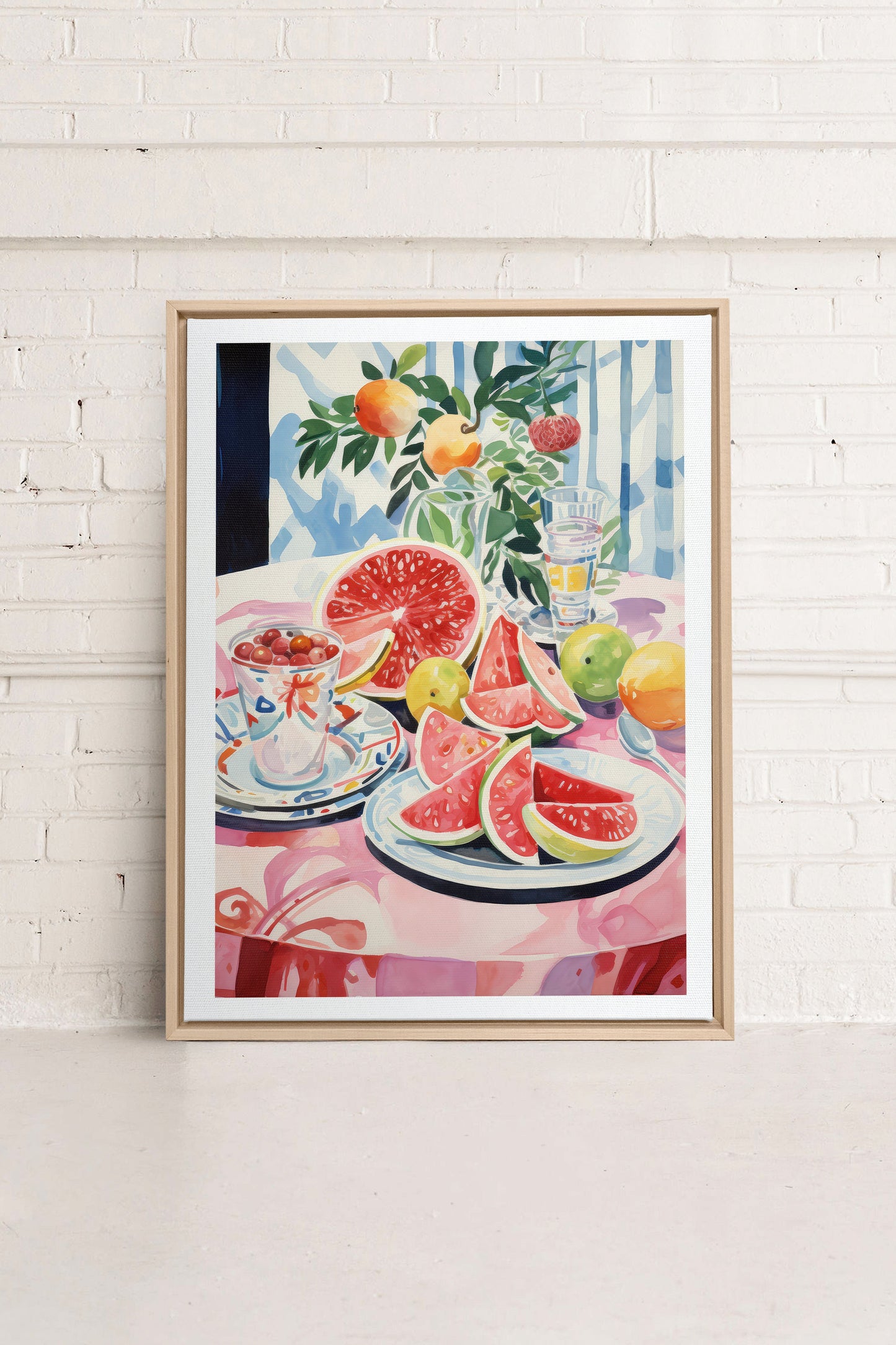 MELON OASIS HARVEST, Mischtechnik auf gespannter Leinwand