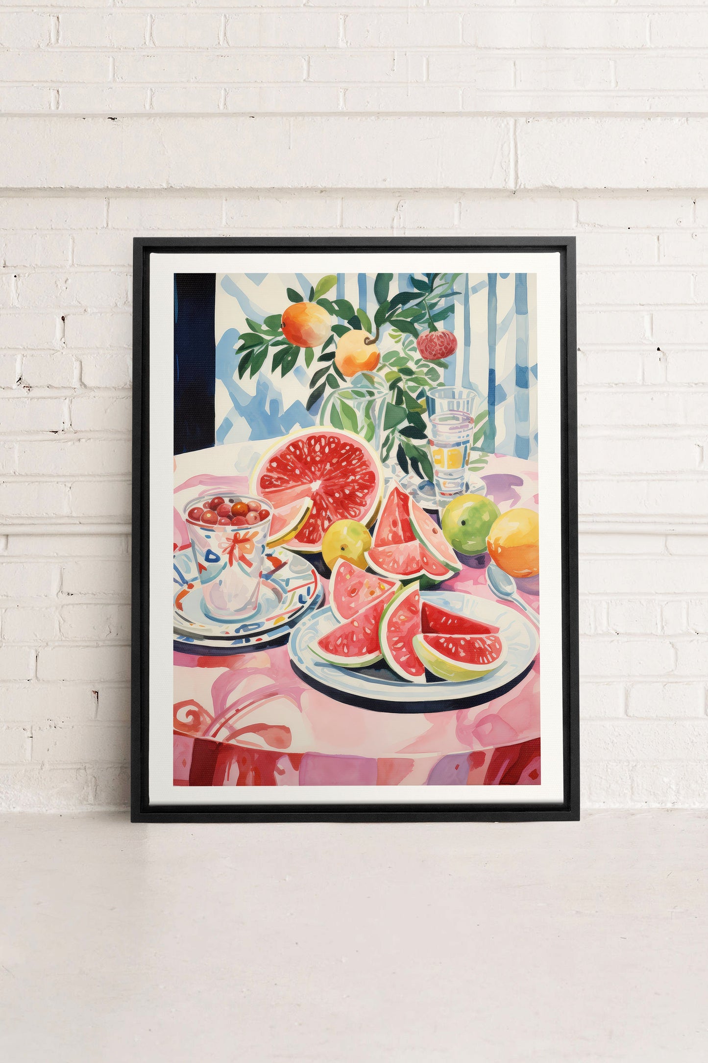 MELON OASIS HARVEST, Mischtechnik auf gespannter Leinwand