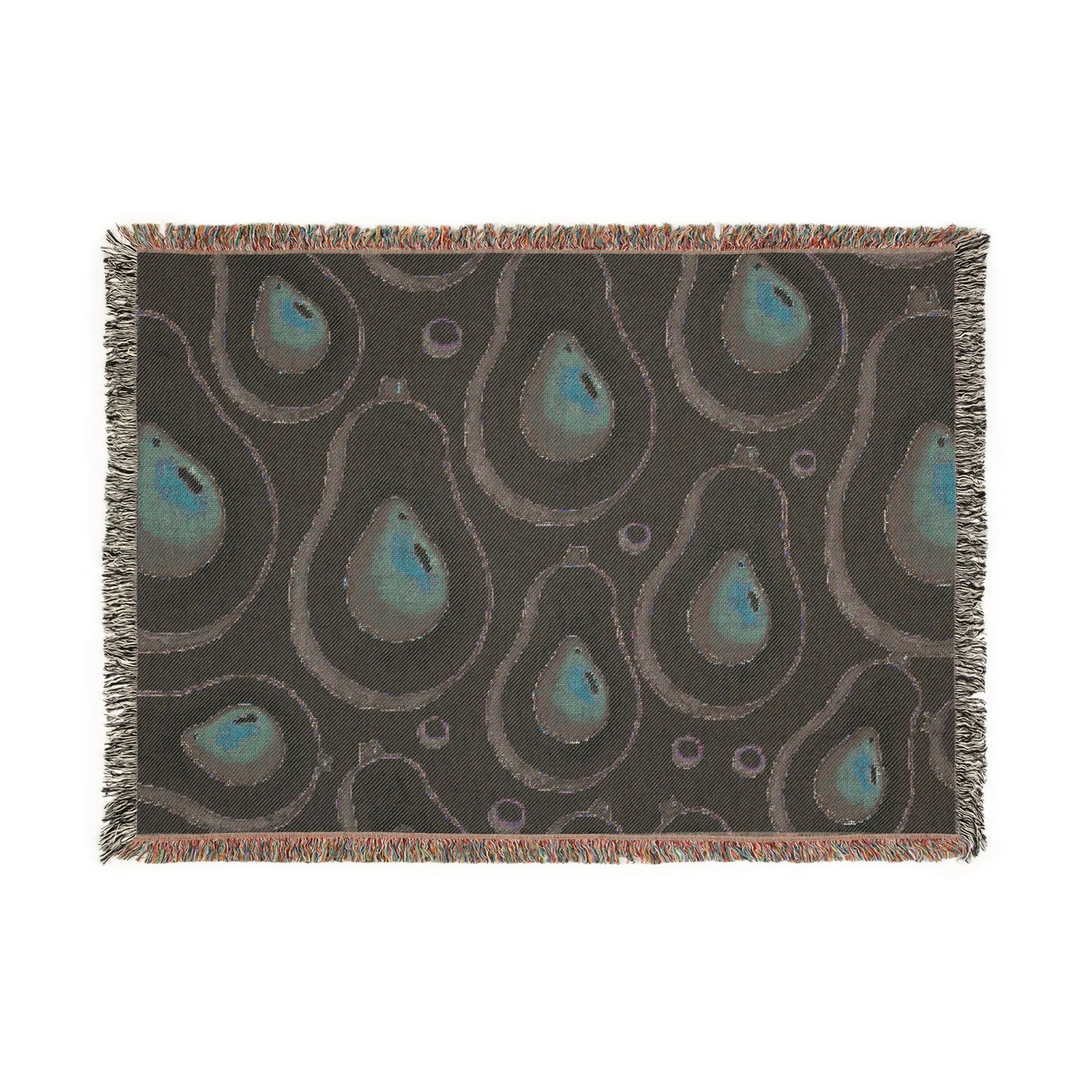 Avocado Pattern Woven Blanket – Cozy Decorative Throw for Kitchen, Living Room & Gifts
