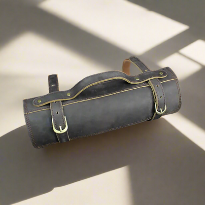Ginza Steel Vollnarbenleder Messertasche Rustikales Braun