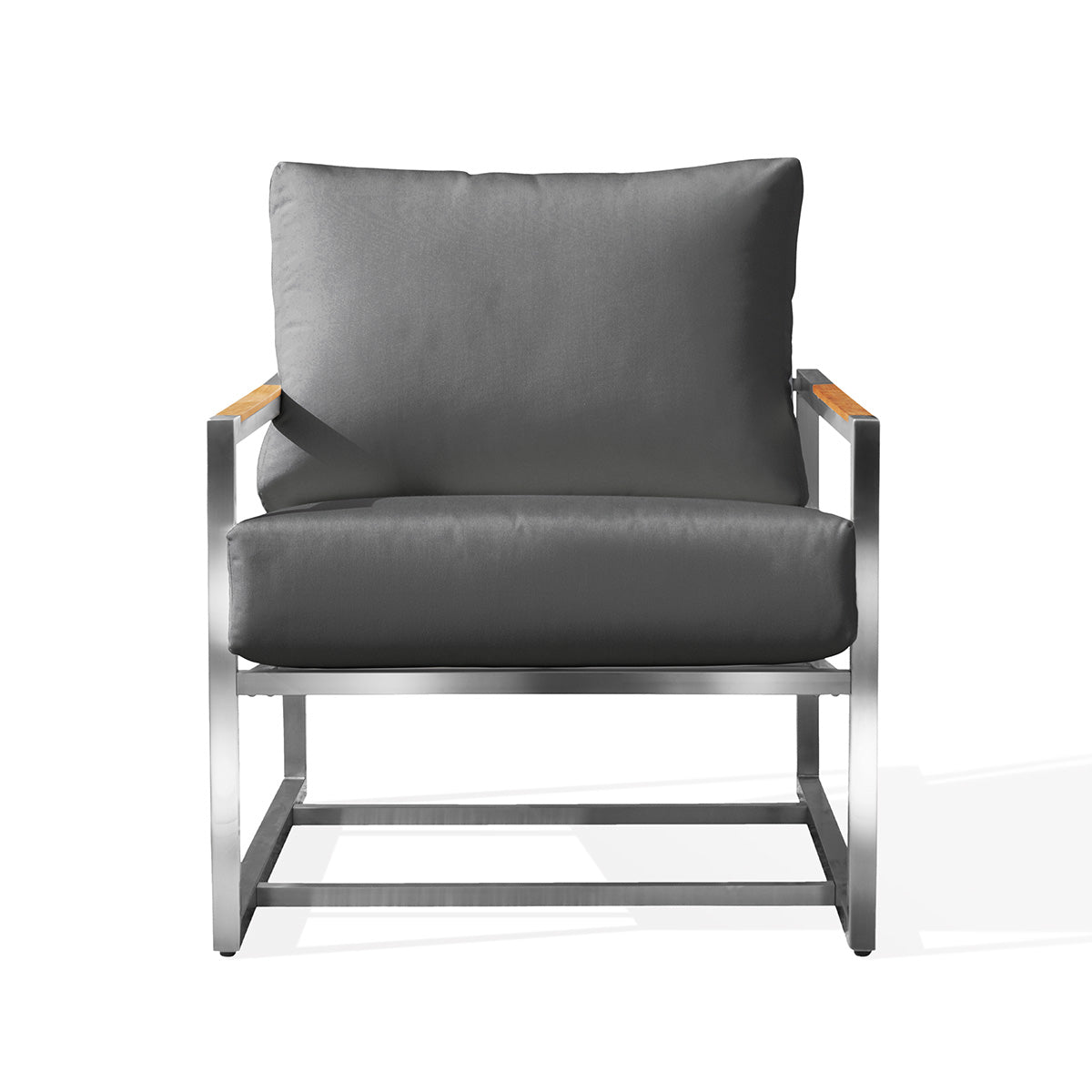 Acacia Stainless Steel Club Chair with Sunbrella® Cushions - AURABAGS SHOP