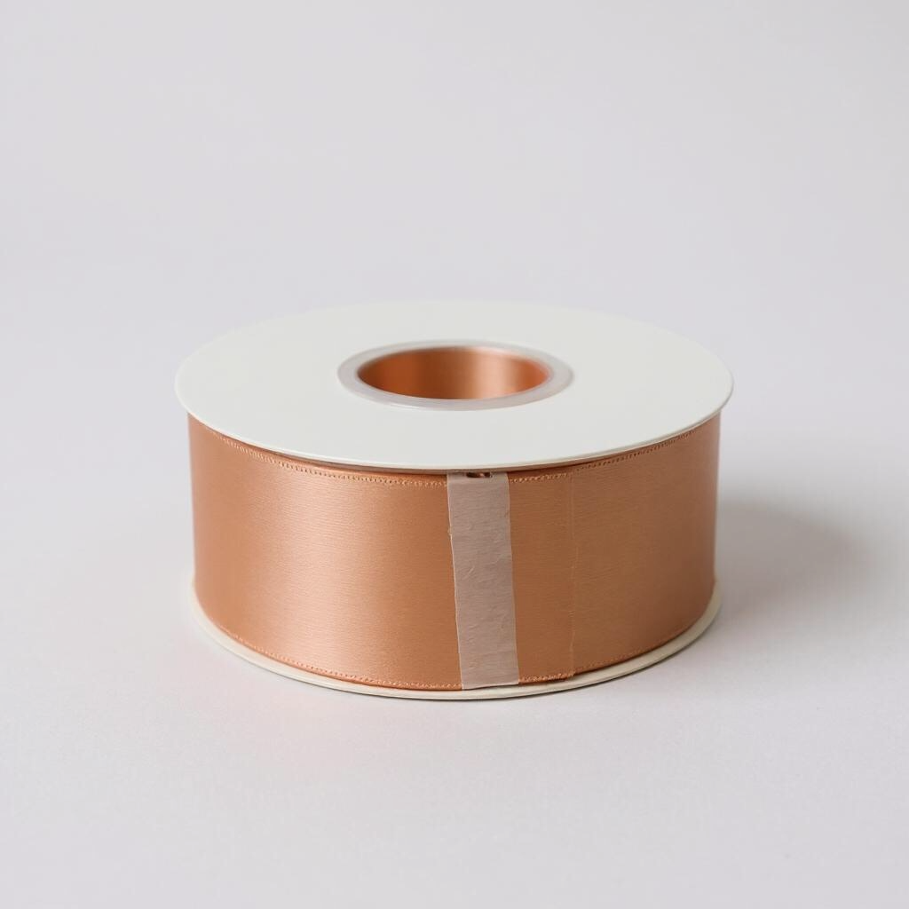 Satin Ribbon Double Face-Peach #720- 3.8 cm Wide