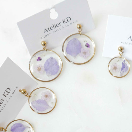Boucles d'oreilles Léa - rond (moyen 25mm)