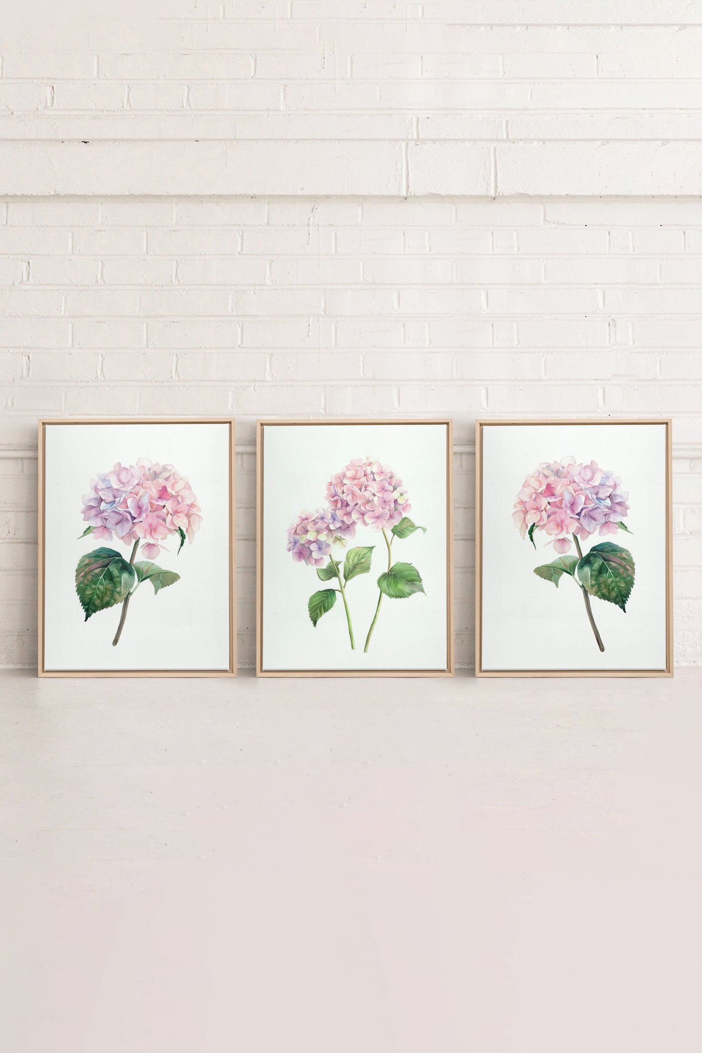 AUFBLÜHENDES TRIO (3 Werke auf gespannter Leinwand)