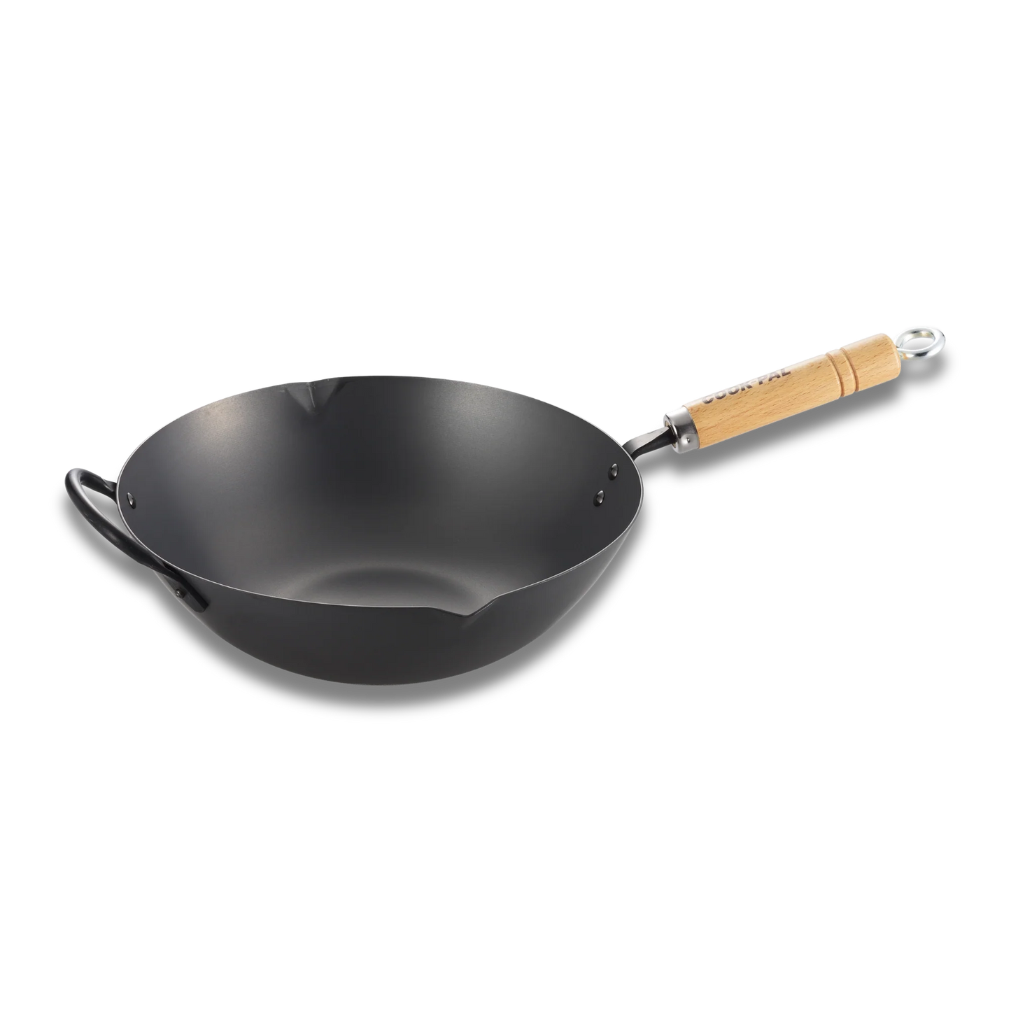 Yoshikawa Japan |  Cook-Pal Ren Nitrided Carbon Steel Wok 36cm - Made in Japan