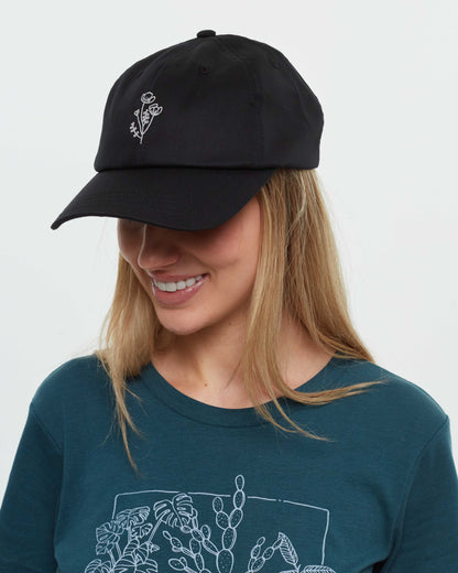 Baseballcap mit Blumenstickerei