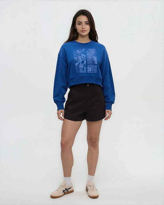 Framed Haitian Blooms Oversized Crop Crew