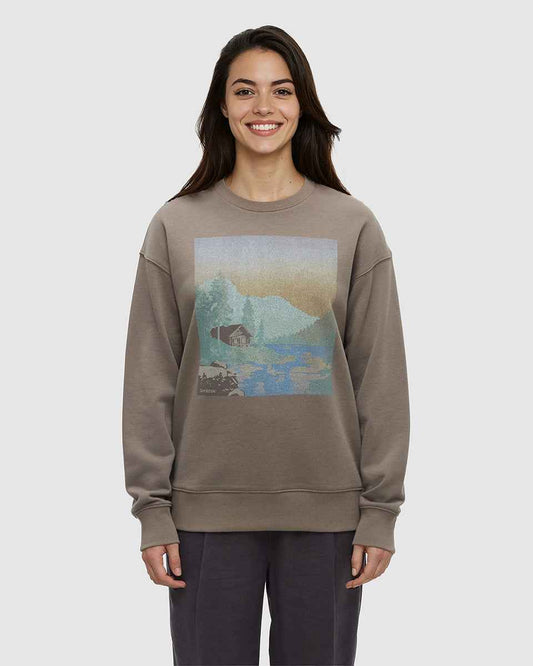 Washed Lakeshore Relaxed Crew