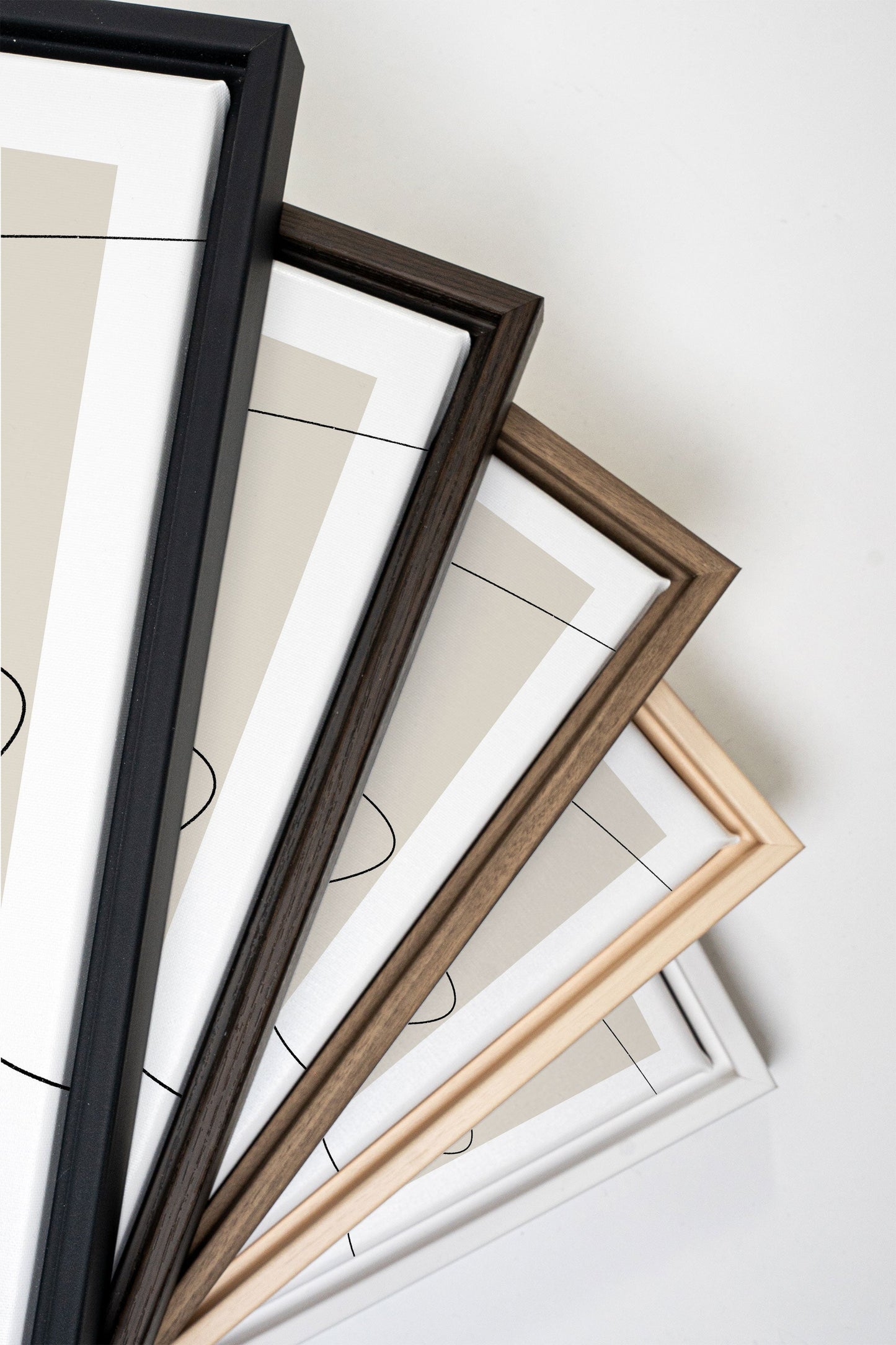ELEGANTES KURVENDUO (3 Werke auf gespannter Leinwand)