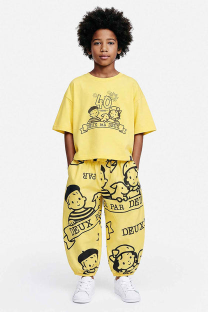 40Th Anniversary Printed Poplin Pant Honey Yellow
