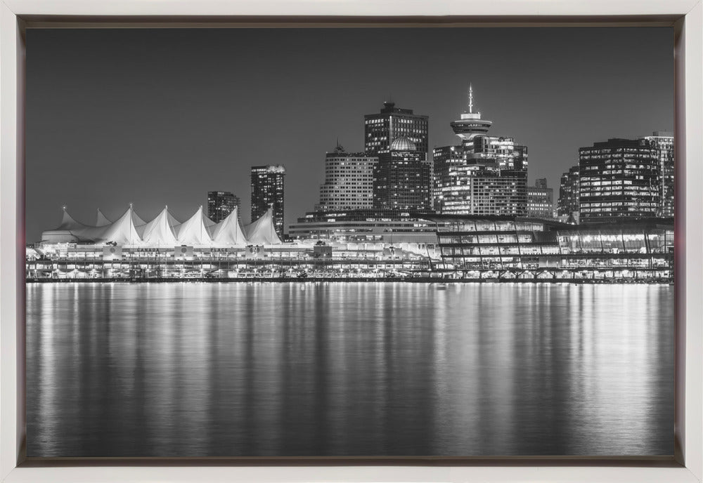 Wandbild Bezaubernder Abendeindruck von Vancouver | Monochrom