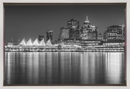 Wandbild Bezaubernder Abendeindruck von Vancouver | Monochrom