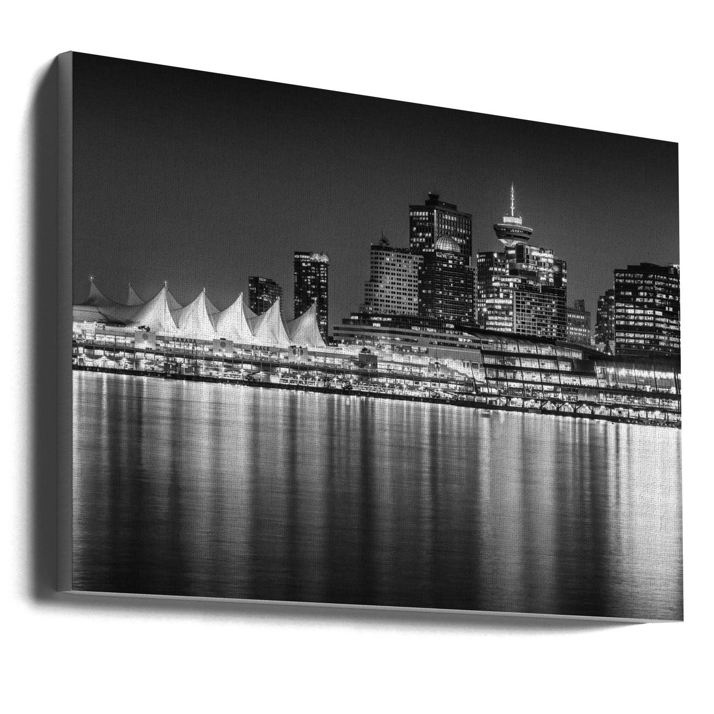 Wandbild Bezaubernder Abendeindruck von Vancouver | Monochrom