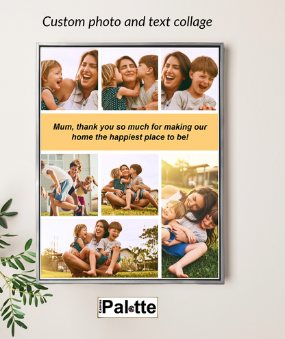 16″X20″ Collage Canvas Photo 8 block and text