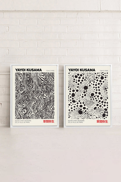KUSAMA KOMBINATION (2 Leinwände, fertig zum Aufhängen)