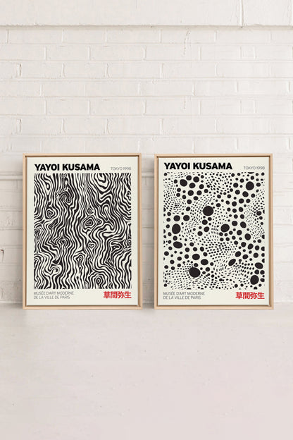 KUSAMA KOMBINATION (2 Leinwände, fertig zum Aufhängen)