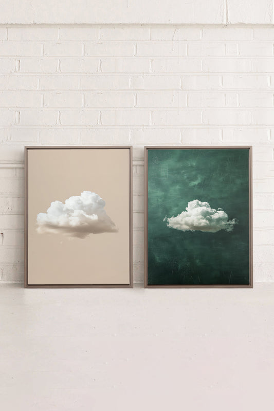 CLOUD SET (2 Werke auf gespannter Leinwand)