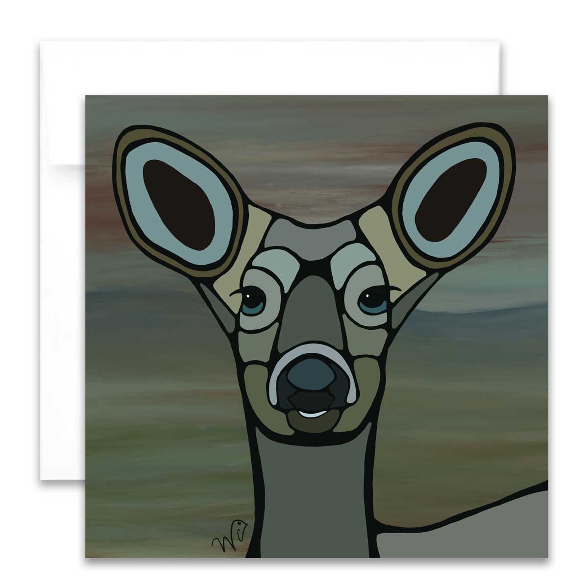 Grußkarte - Hirsch