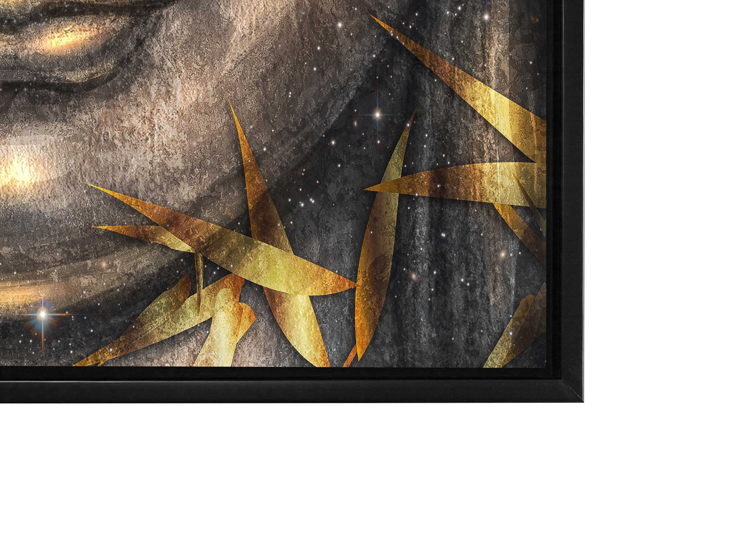 Wandbild – Leinwanddruck Gold Buddha – Kunstwerk