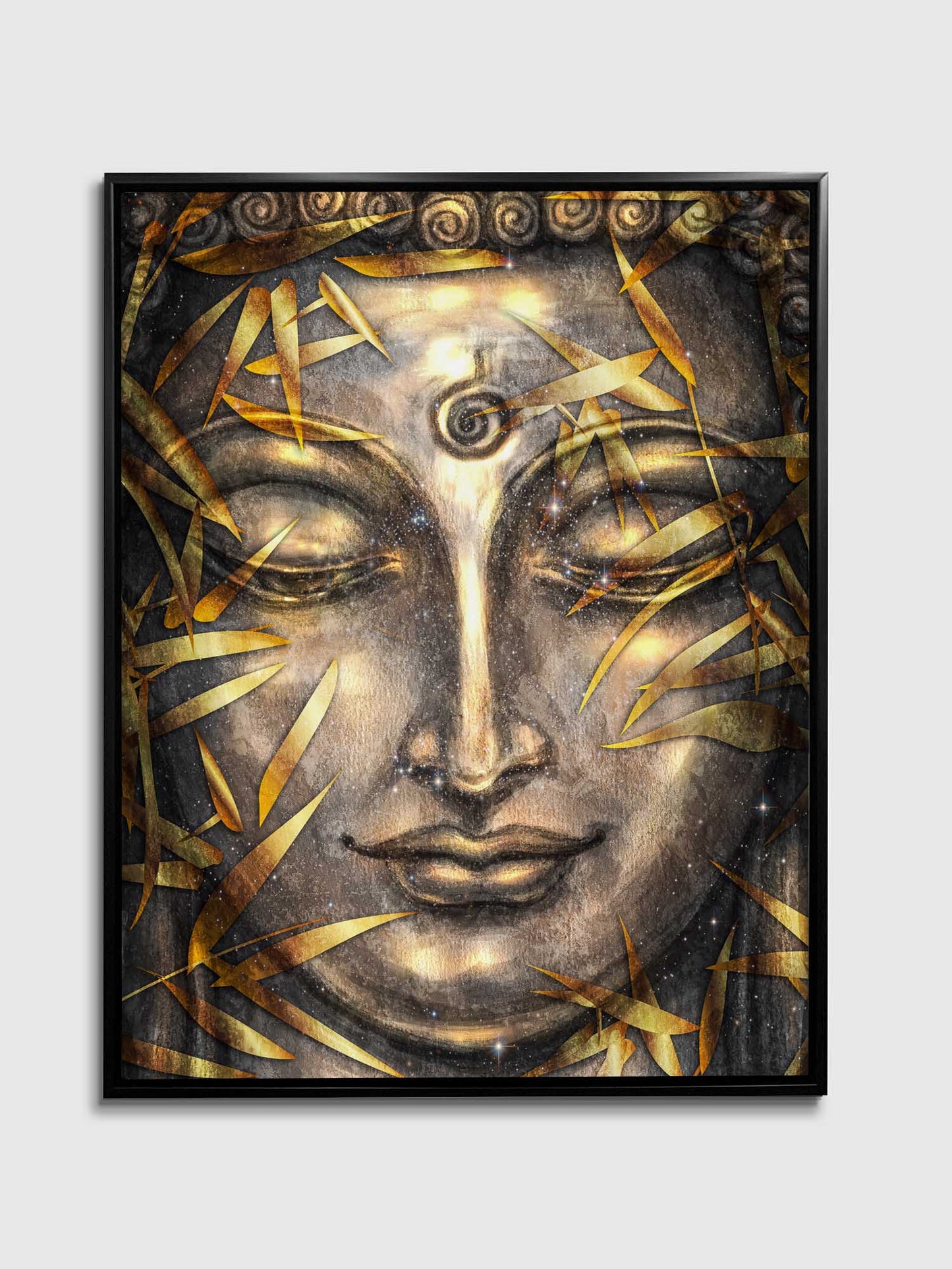 Wandbild – Leinwanddruck Gold Buddha – Kunstwerk